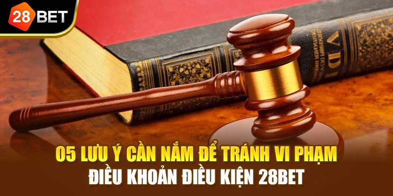 05 lưu ý cần nắm để tránh vi phạm điều khoản điều kiện 28BET