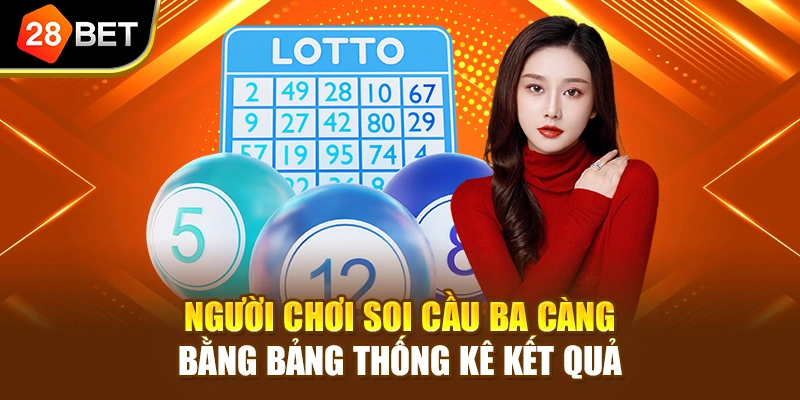 Người chơi soi cầu ba càng bằng bảng thống kê kết quả