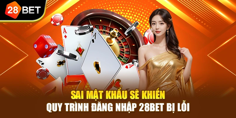 Sai mật khẩu sẽ khiến quy trình đăng nhập 28BET bị lỗi